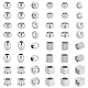 UNICRAFTALE About 48Pcs 8 Styles Stainless Steel European Beads Large Hole Beads Rondelle Cube Column Barrel Spacer Beads Large Hole Beads Loose Beads for DIY Bracelet Necklace Jewelry Making STAS-UN0040-02-1