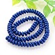 Imitation Lapis Lazuli Synthetic Gemstone Rondelle Bead Strands G-E274-02-2