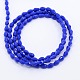 Opaque Solid Color Crystal Glass Faceted Teardrop Beads Strands GLAA-F022-A03-3