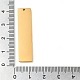 イオンメッキ304ステンレス鋼ペンダント  空白タグのスタンプ  長方形のチャーム  ゴールドカラー  39.5x10x1.5mm  穴：1.5mm STAS-K270-29B-G-3