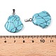 Синтетические бирюзовые подвески G-T138-208F-3