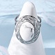 Овальные перстни из натурального говлита RJEW-M063-01P-10-2