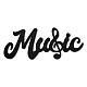 CREATCABIN Wood Cutout Music Sign Laser Cut Wooden Wall Decor Sculpture Hanging Decor Wall Art Decoration for Home Gallery Office Front Door Black 11.9