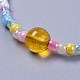 Pulseras de perlas trenzadas de hilo de nylon ajustable para niños BJEW-JB04371-02-2