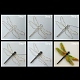 Set di kit di string art fai da te con motivo a libellula DIY-F070-18-6