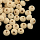 Undyed Natural Wood Rondelle Beads WOOD-R253-11-LF-1