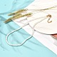 Collana di perle di perle di vetro rotonde dipinte vintage per madre ragazza donna NJEW-JN03665-01-2