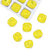 K9ガラスラインストーンカボション  尖ったバック＆バックメッキ  多面カット  正方形  黄水晶  8x8x4.5mm MRMJ-N029-20-01-3