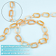 PandaHall 6pcs Acrylic Chain Links 6 Style Linking Chain Rings Imitation Gemstone Linking Chains with Aluminium Oval Links Handmade Paperclip Chains for Purse Jewellery Phone Trouser AJEW-PH0003-92-3