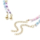 2шт 2 стильных ожерелья из стеклянных бусин NJEW-JN04356-3