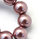 Cottura dipinto di perle di vetro perlato fili di perline rotondo X-HY-Q330-8mm-58-3