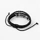 Adjustable Multi-strand Leather Cord Bracelets BJEW-D423-07A-2