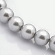Abalorios de vidrio teñido de perla redondos HY-X0002-3