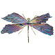 Electroplate Natural Tourmaline Insect Dragonfly Figurine PW23052280641-1