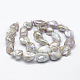 Hebras de perlas keshi de perlas barrocas naturales PEAR-K004-44-2