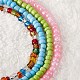 Ensemble de bracelets de cheville extensibles en perles de verre étincelantes pour femmes AJEW-SW00002-3