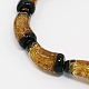 Handmade Gold Sand Lampwork Beads Strands LAMP-D504-09-1
