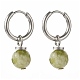 Boucles d'oreilles en perles de jade naturel qinghai pour cadeau femme fille EJEW-JE04607-02-1