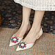2pcs décorations de chaussures de fleur de strass en alliage FIND-FG0002-49A-6