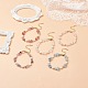 5 pièces 5 styles de puces de pierres précieuses mélangées naturelles et de bracelets de perles de perles pour femmes BJEW-JB08778-2