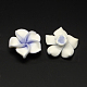 Handmade Polymer Clay Flower Cabochons CLAY-Q221-26-1