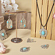 16 pièces 8 styles pendentifs turquoise synthétiques FIND-TA0002-15-7