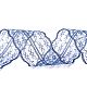 ポリエステルレーストリム  縫製装飾のためのレースリボン  ミッドナイトブルー  45mm  幅約1- 3/4インチ（45mm）  約10.93ヤード（10m）/ロール OCOR-A004-01I-1