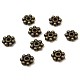 Perles d'alliage de style tibétain perles d'espacement de marguerite X-LF1249Y-01AB-RS-2
