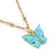 Glitter Powder Butterfly Jewelry Sets SJEW-JS01113-02-3