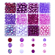 Chgcraft 600 pièces 12 style série violet transparent et imitation perle rondes perles acryliques/plastiques MACR-CA0001-09-1