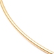 イオンプレーティング（ip）304ステンレスネックレス  ゴールドカラー  0.06インチ（0.15cm）  内径：5.00インチ（12.7cm） STAS-D084-32G-2