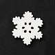 クリスマステーマの樹脂カボション  スノーフレーク  ホワイト  21x19x3mm RESI-C023-01Q-3