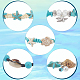 Anattasoul 10 pz 10 stile turchese sintetico e conchiglia naturale e braccialetto di perline intrecciate con semi e cavigliera AJEW-AN0007-10-6