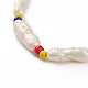 Collares de perlas de imitación de plástico abs pepitas con cuentas NJEW-JN03290-01-2
