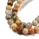 Ágata loca naturales hebras de perlas reronda G-M272-03-4mm-3