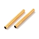 イオンプレーティング（ip）304ステンレス鋼チューブビーズ  ゴールドカラー  30x3mm  穴：2.5mm STAS-G071-35G-3