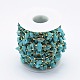 Turquoise synthétique main perles chaînes CHC-I026-D-01G-2