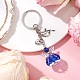 Брелок из стекла и сплава в тибетском стиле KEYC-MZ00037-02-1