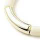 Bracciale elasticizzato con perline in tubo curvo acrilico per donna BJEW-JB08439-03-4