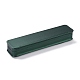 Puレザージュエリーボックス  レジンクラウン付き  ネックレス包装箱用  長方形  濃い緑  5.6x24.2x3.8cm CON-C012-01C-3