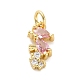 Латунные микро проложить кубического циркония подвески KK-S510-47G-03-1