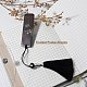 DIYウッドブックマーク  ランダムカラーのタッセルペンダント装飾とポリエステルタッセルビッグペンダント装飾付き  ミックスカラー  190mm AJEW-OC0001-10-4