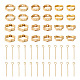 Spritewelry 48Pcs 6 Style Brass Bead Frame KK-SW0001-06-3