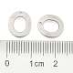 Breloques de lettre en 304 acier inoxydable X-STAS-O072-O-3