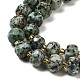 Brins de perles turquoises africaines naturelles (jaspe) G-P508-A06-01-4