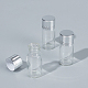 Benecreatガラスビーズ容器  アルミ蓋付き  使い捨てプラスチックホールピペット  ミニ透明プラスチックファネルホッパー  銀  2.15x5.2cm  26個/箱 CON-BC0001-50-5