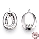 Rhodium Plated 925 Sterling Silver Charms STER-T004-56P-1