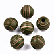 Painted Natural Wood Beads WOOD-T021-54B-04-1