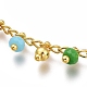 Collane di perline in vetro colorato fatte a mano in ottone NJEW-JN03134-2