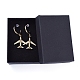 Brass Dangle Stud Earrings EJEW-JE04112-01-3